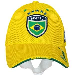 Yellow Brazil Soccer Men's Hat